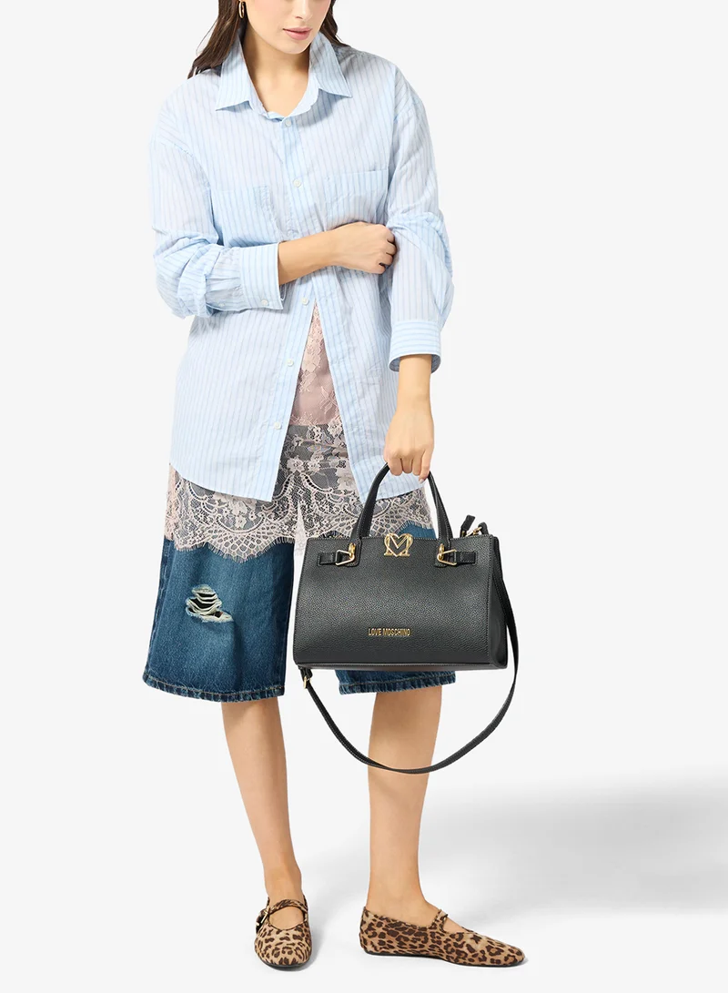 Love Moschino  Soft Sculpt GRS PU Satchel for Women | Best Price UAE